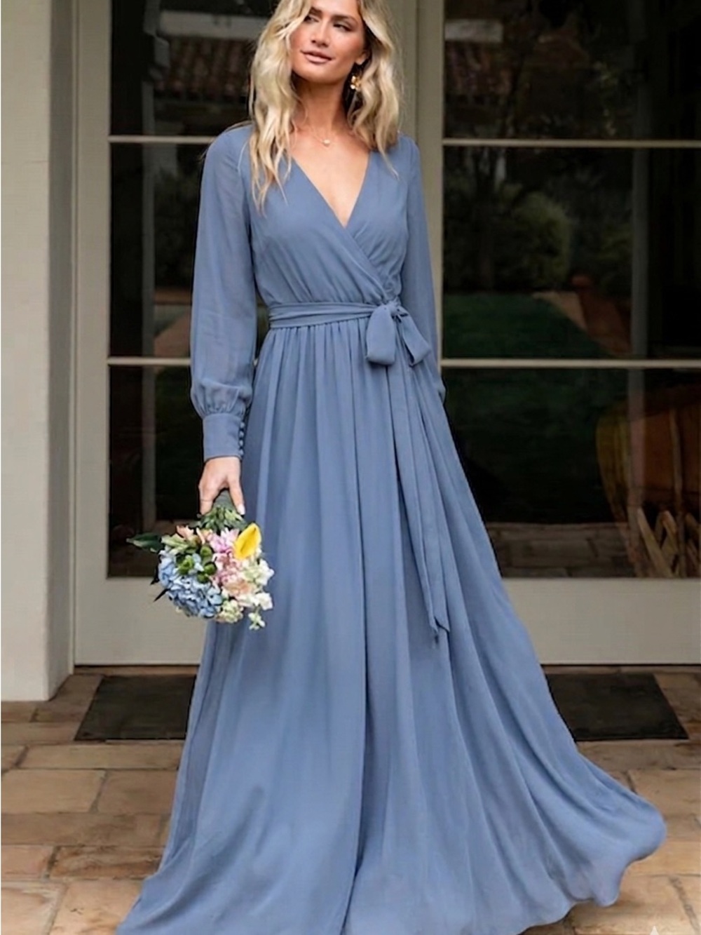 Baltic Born Dusty Blue Maxi Dress S